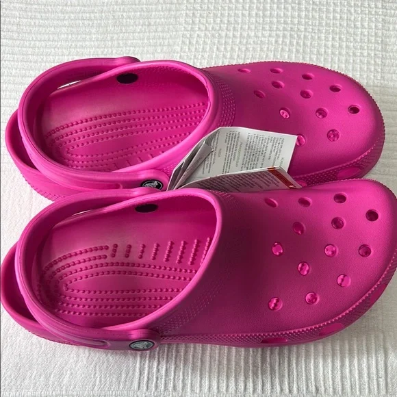 Crocs Woman’s  Pink Clogs Size 11 NWT - Picture 2 of 3
